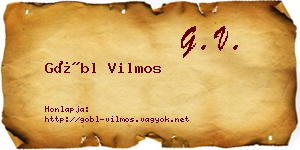 Göbl Vilmos névjegykártya