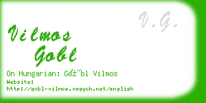 vilmos gobl business card